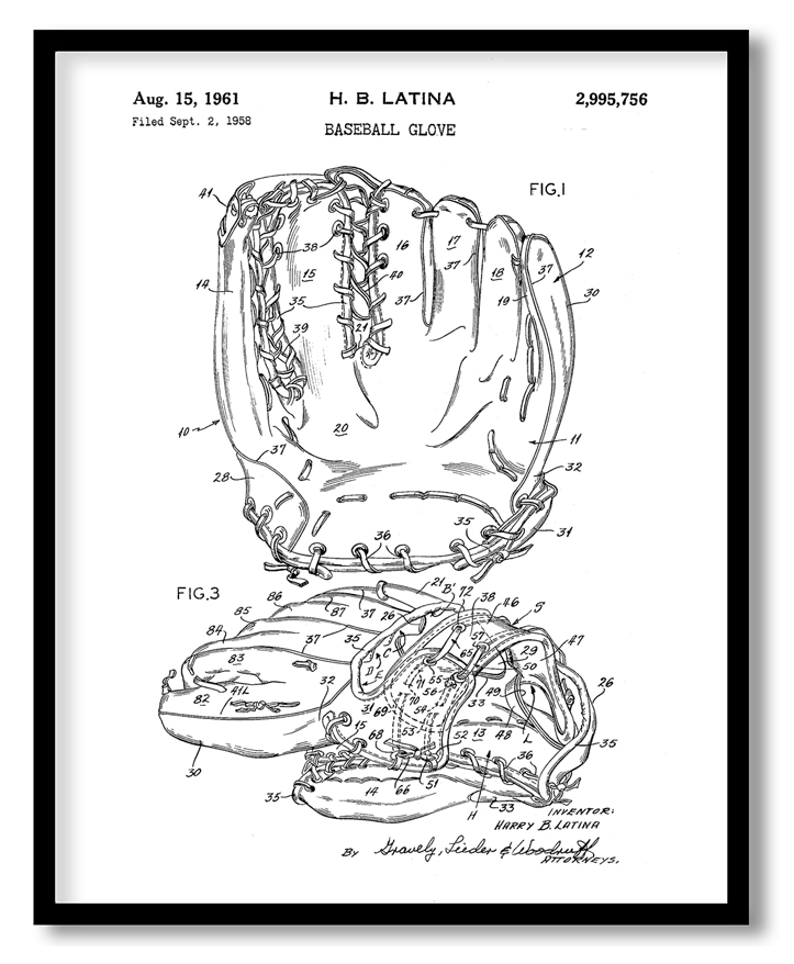 Baseball glove 1958