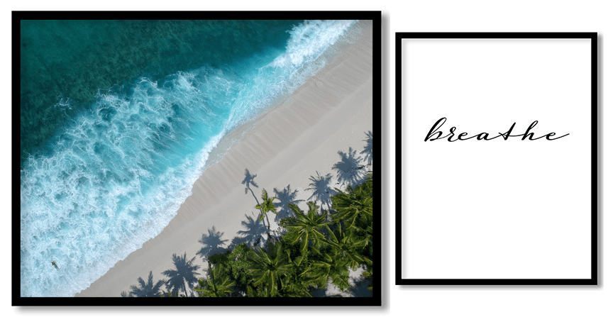 Set of 2 beach and breathe