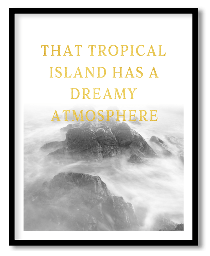 Black and white misty landscape