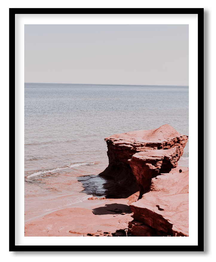 Pinkish rocky beach
