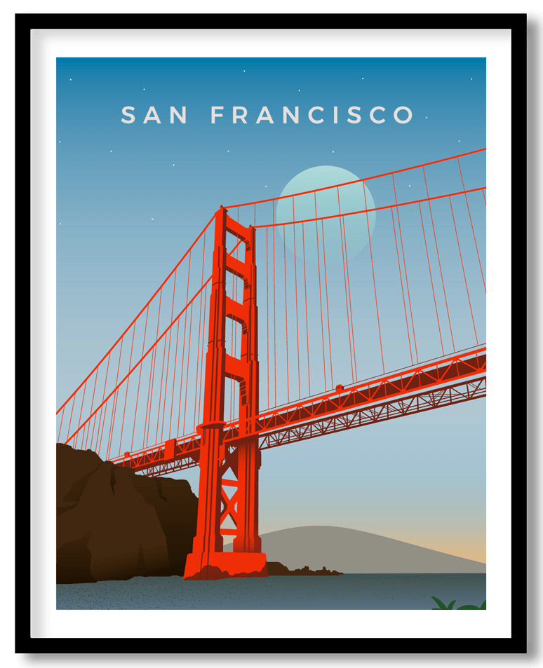 San franciso travel poster