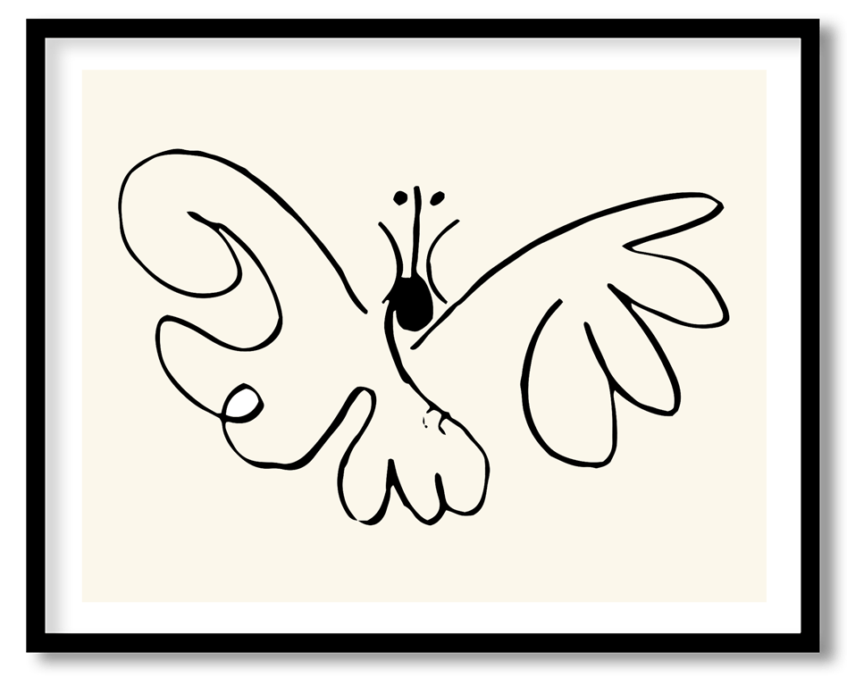 The butterfly by Pablo Picasso