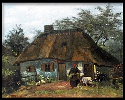 Farmhouse in Nuenen by Vincent Van Gogh (1885)