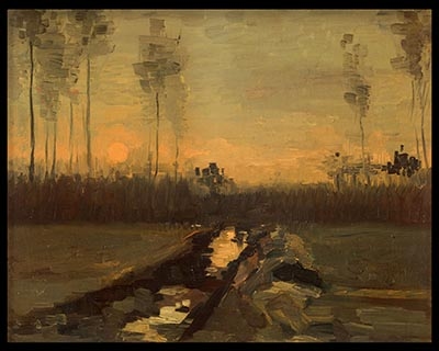 Landscape at Dusk by Vincent Van Gogh (1885)