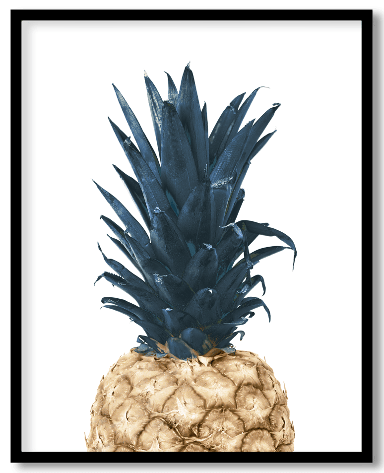 Blue yellow pineapple