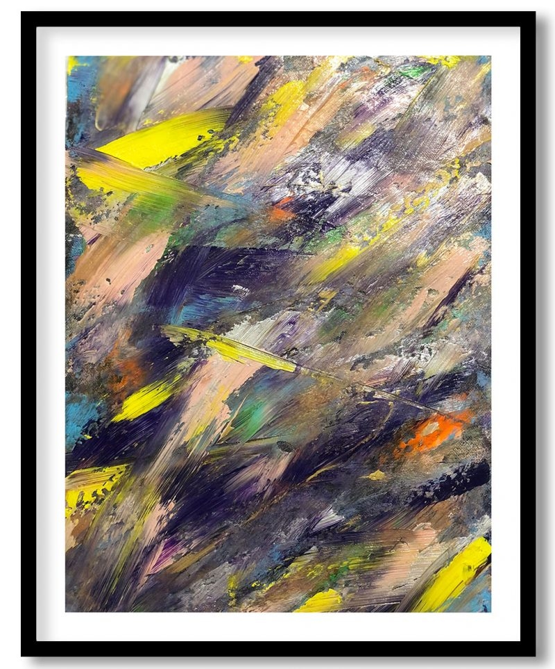 Abstract brushstroke contemporary painting
