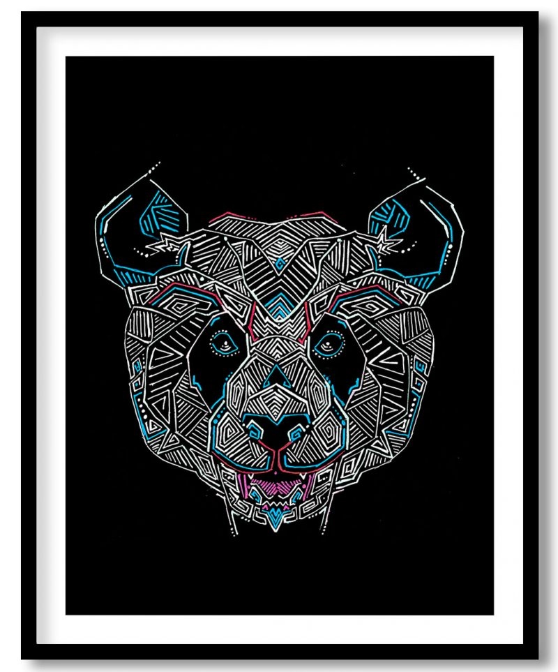 Abstract line drawing geometrical beer