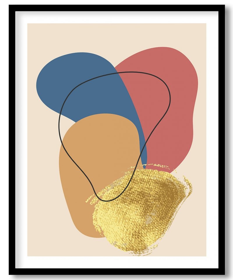 Mongrel colorful gold modern abstract #59