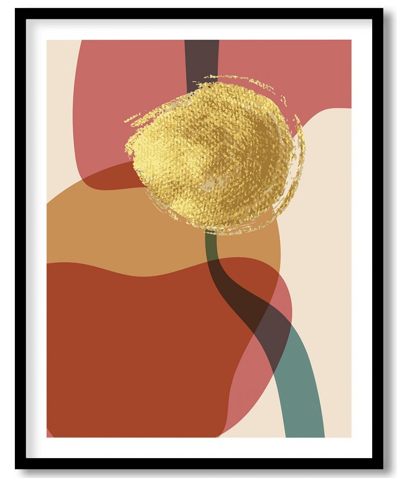 Mongrel colorful gold modern abstract #61