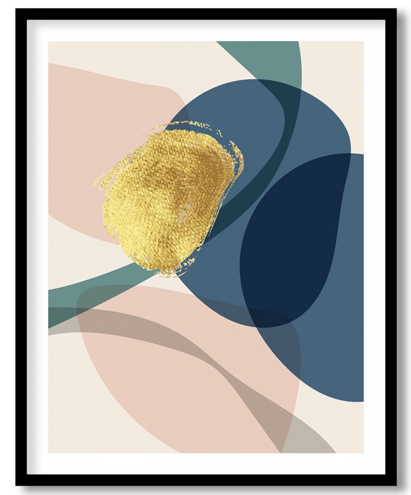 Mongrel colorful gold modern abstract #62