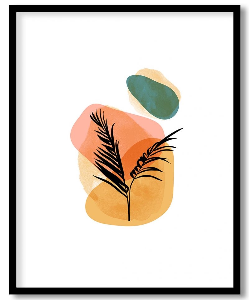 Minimalistic silhouette contemporary leaf fern