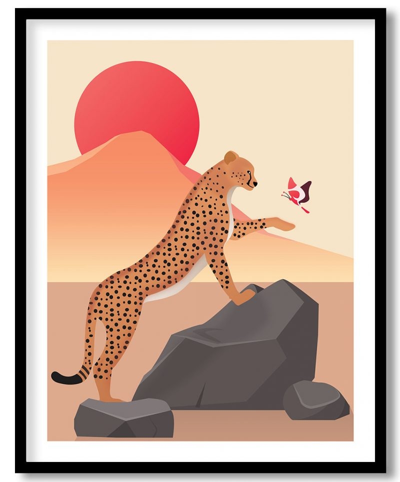 Cheetah in desert