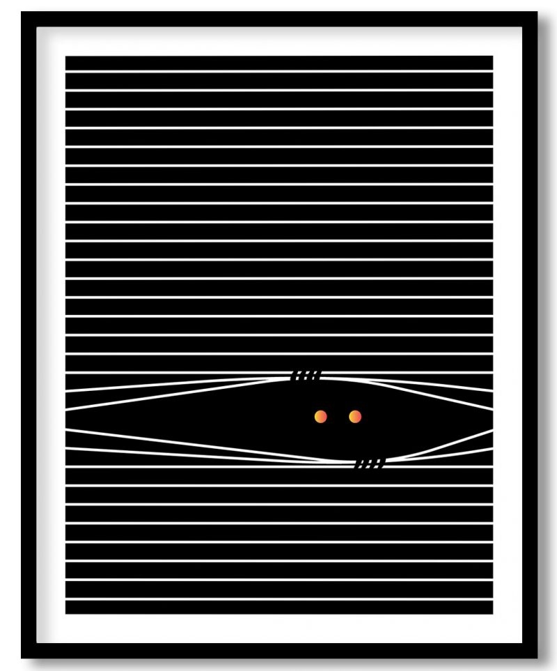 Starring abstract mysterious creature