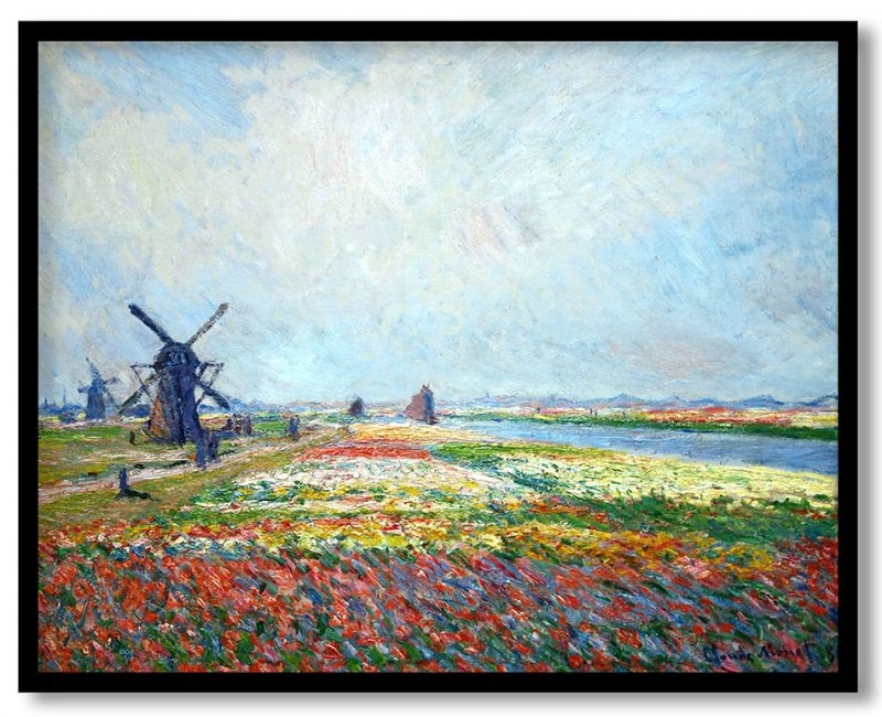 Tulip fields near the hague by Claude Monet (1886)