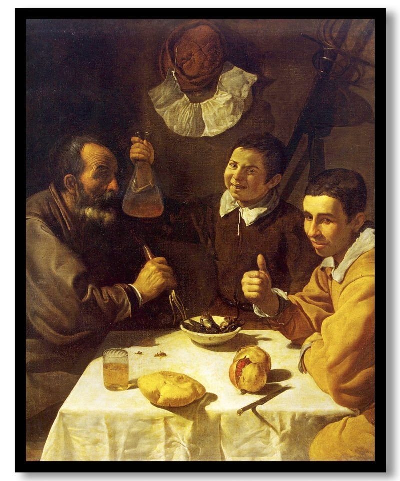 The lunch by Diego Velazquez (1618)