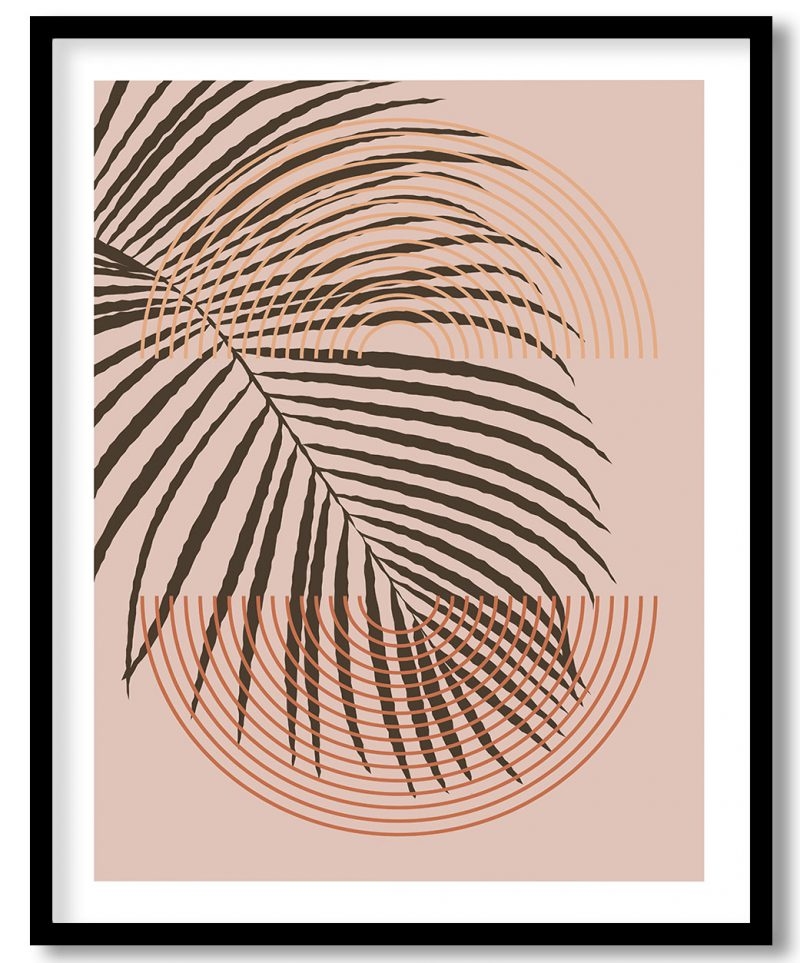 Abstract creative line drawing swirl leaf