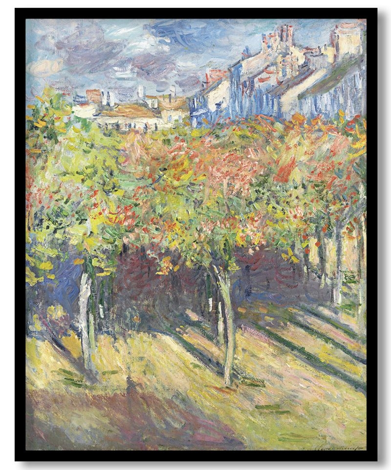 Les tilleuls a poissy by Claude Monet (1882)