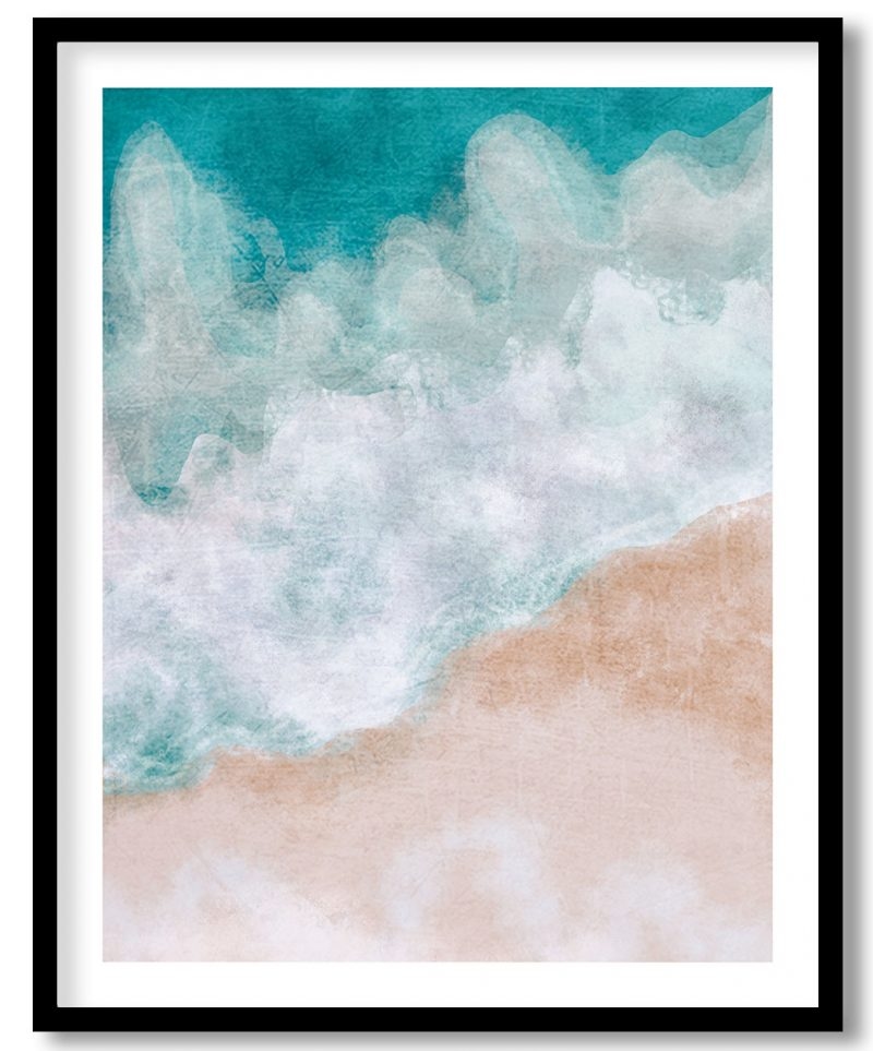 Abstract boho textured ocean and beach