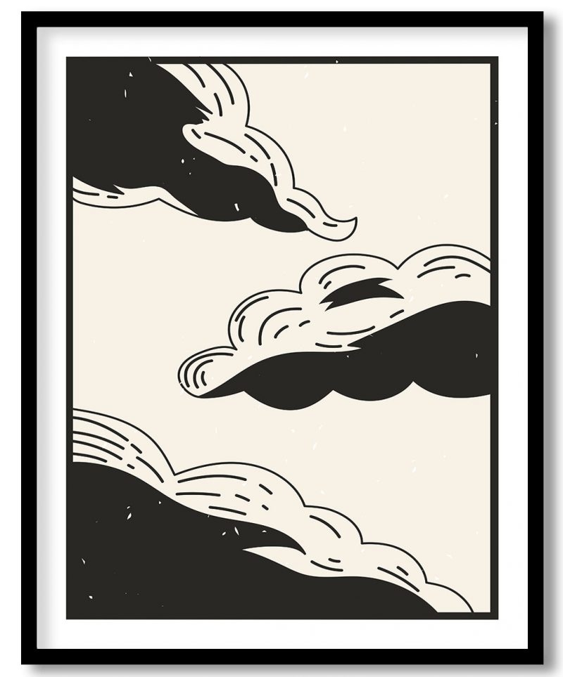 Abstract murky boho clouds