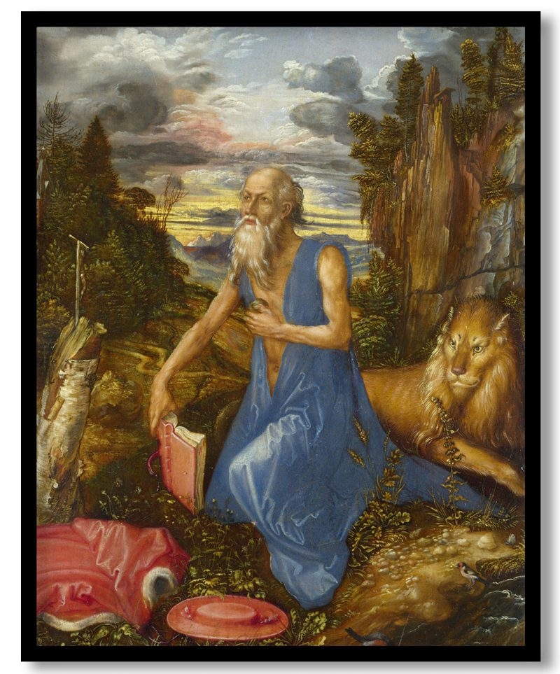 Saint jerome in the wilderness by Albrecht Durer (1496)