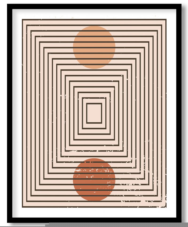 Abstract boho illusion shapes vision