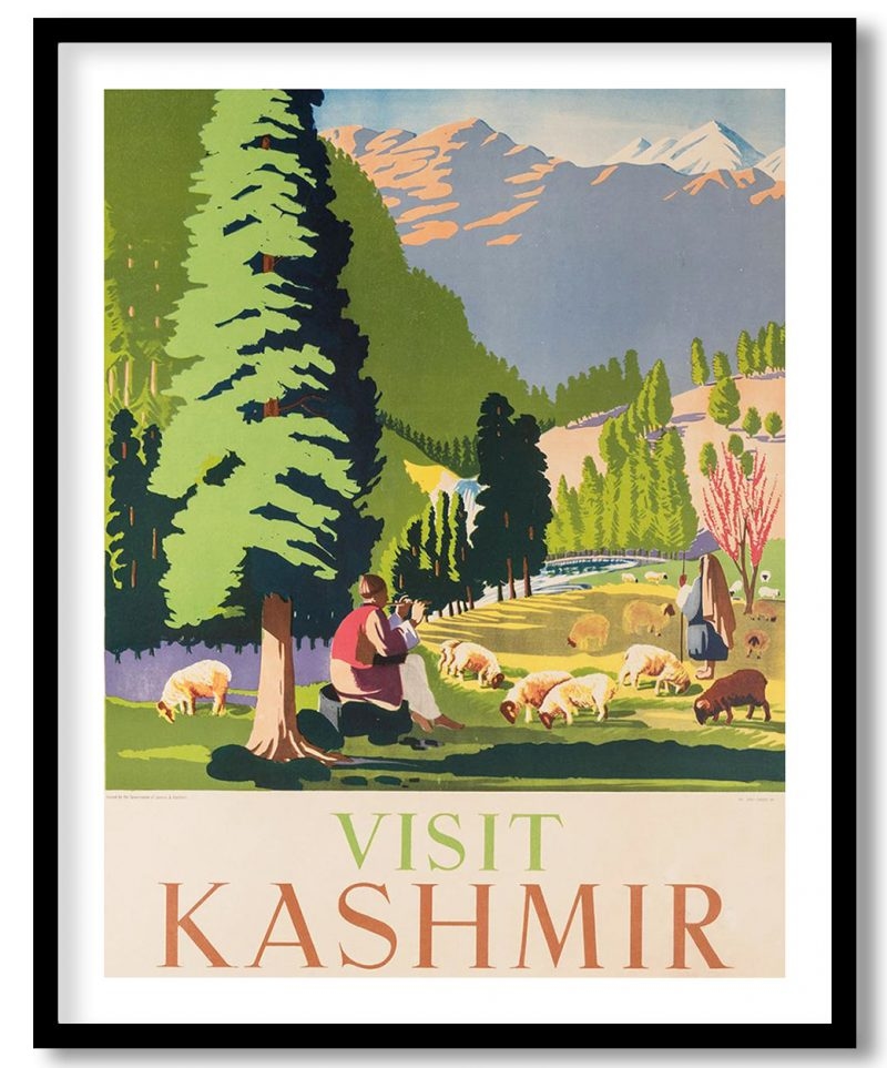 Kashmir, India - Vintage travel poster #83