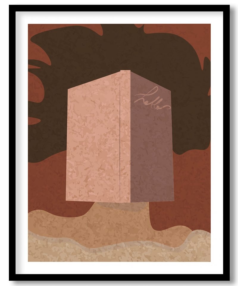 Modern triptych girl sleeping with book