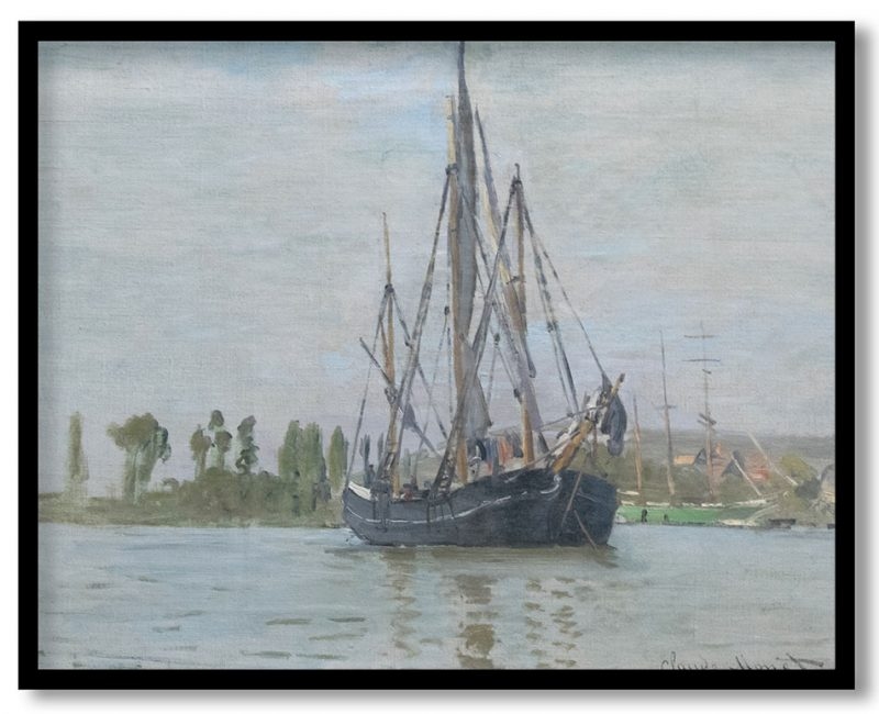 Anchored chasse maree by Claude Monet (1872)