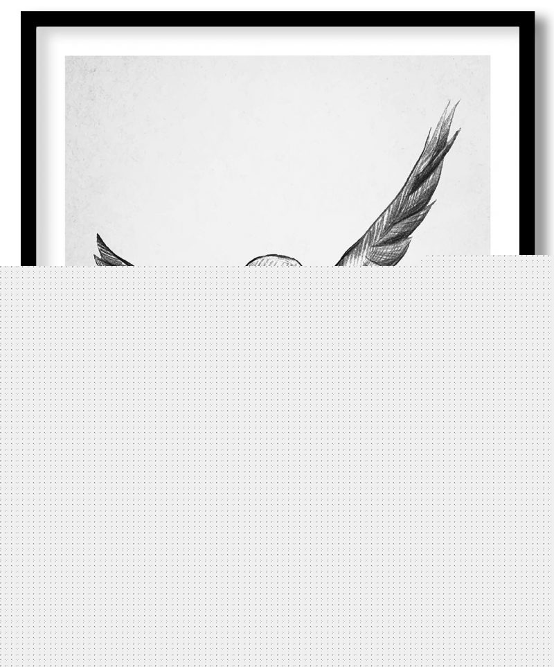 Ravishing bird black sketch #55