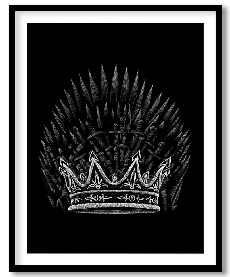 Black and white color crown