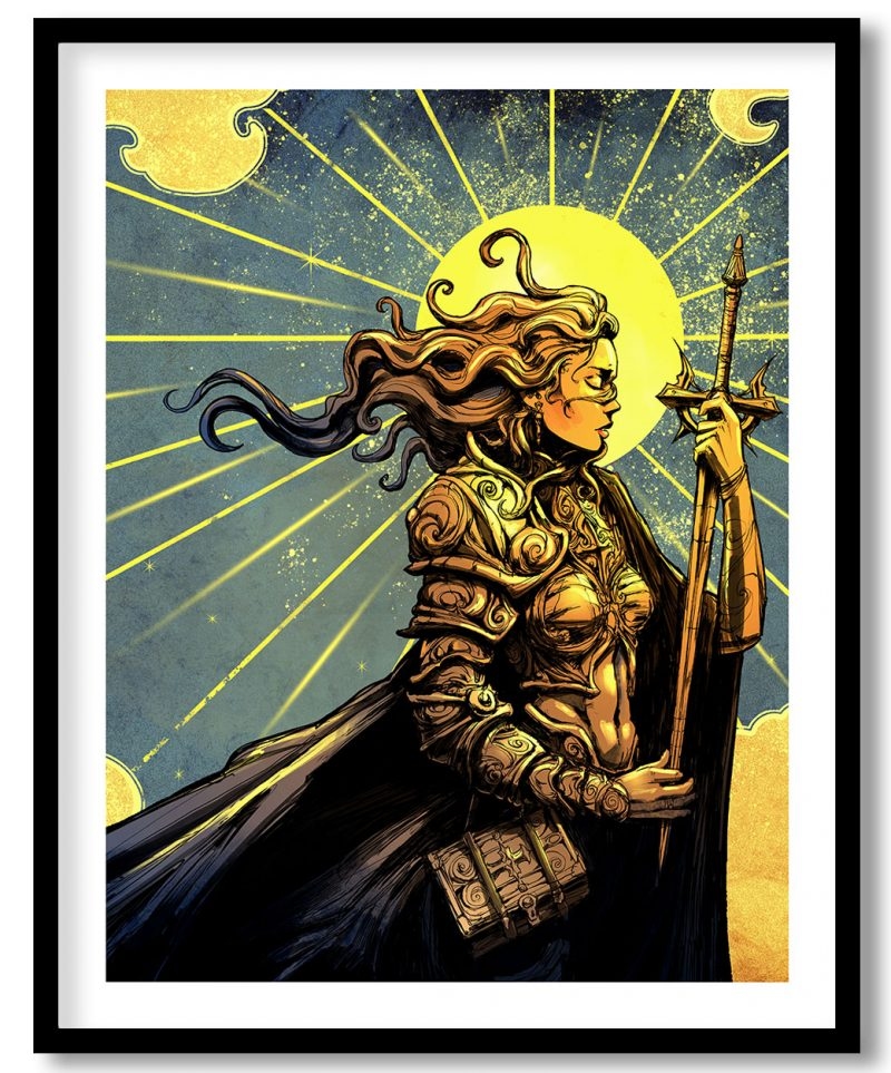 Girl warrior with a sword