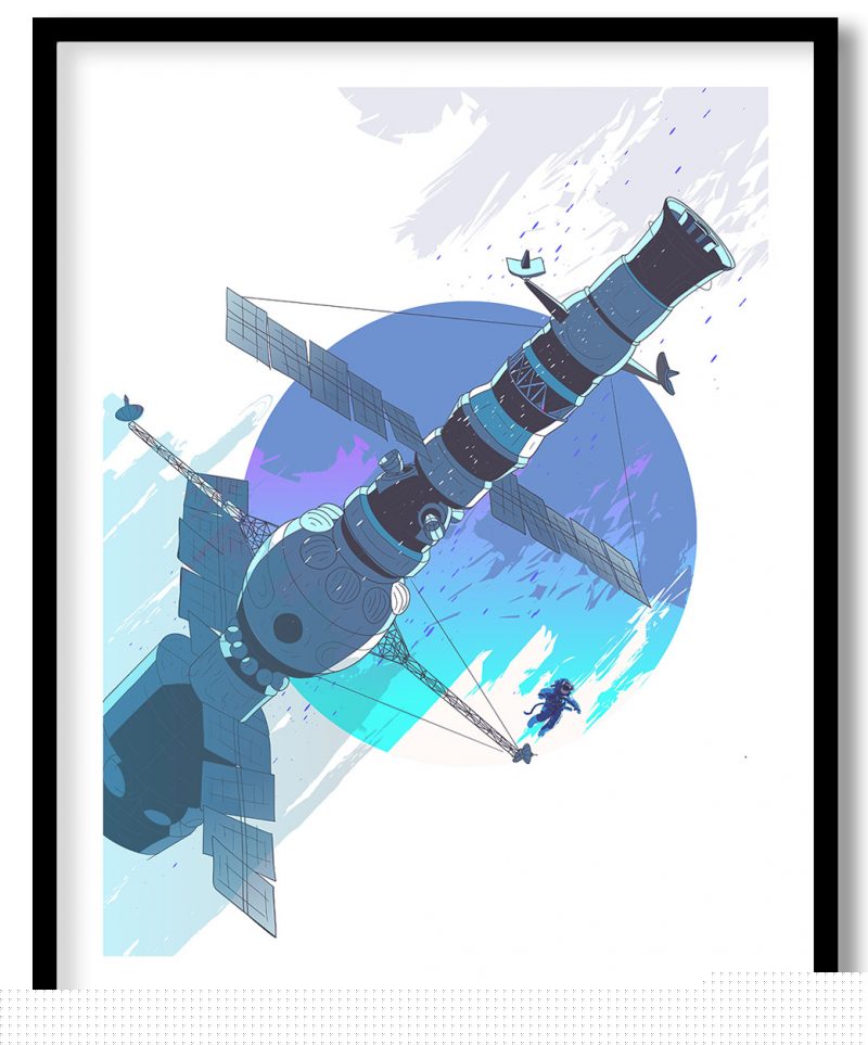 Abstract space satellite #85