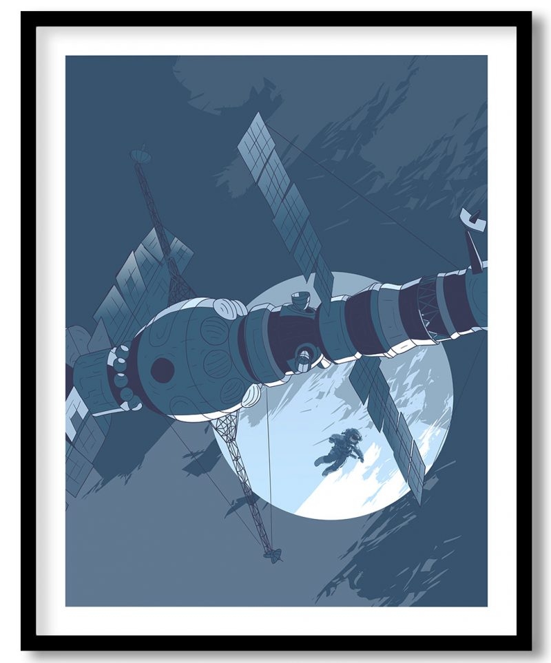 Abstract space satellite #86