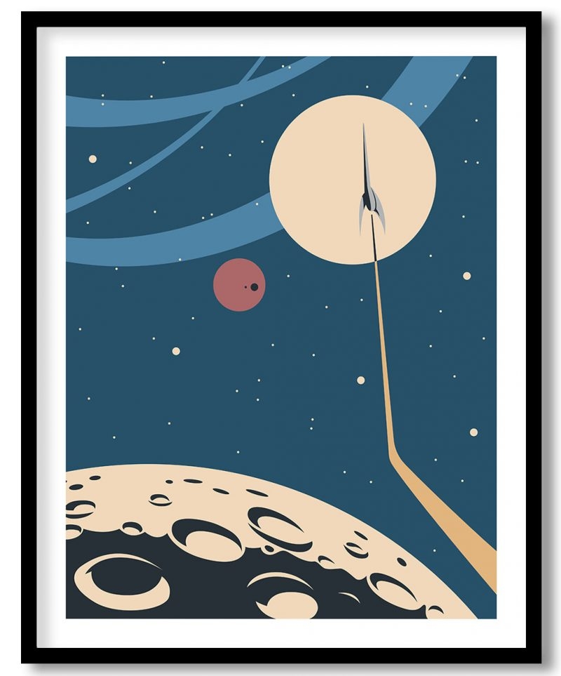 Retro future space exploration poster #78