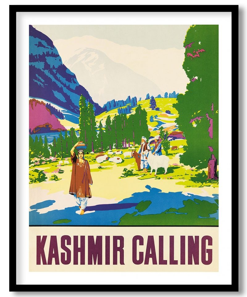 Kashmir, India - Vintage travel poster #86