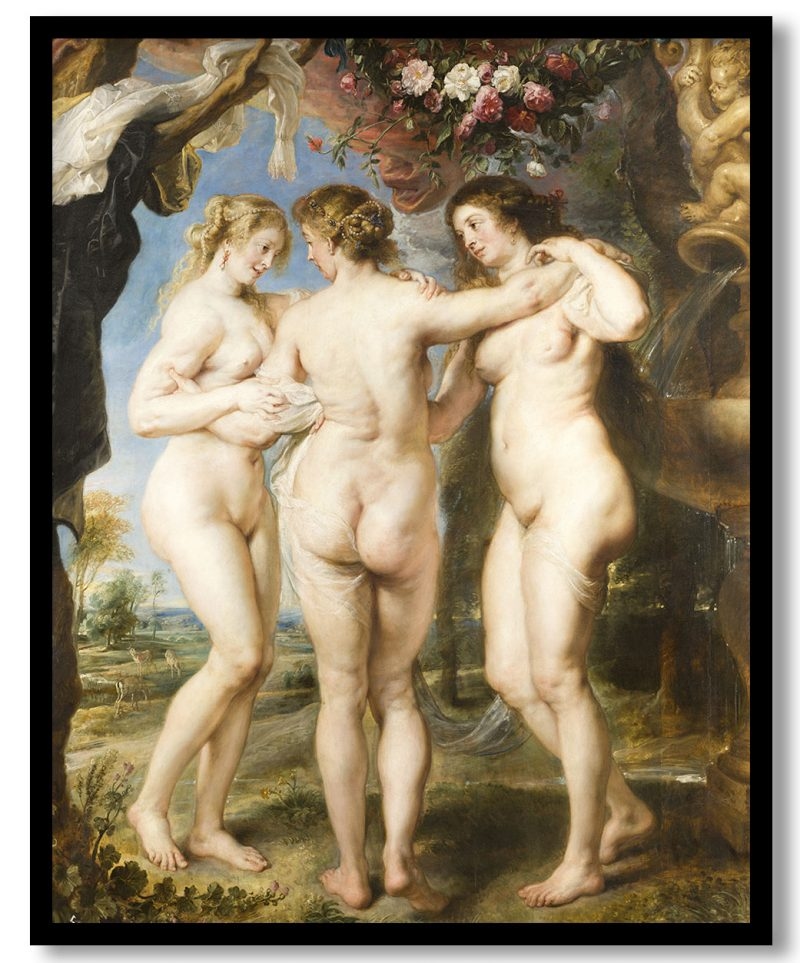 The three graces by Peter Paul Rubens (1635)
