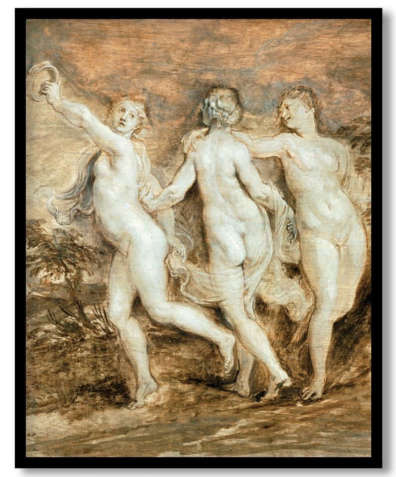 The three graces by Peter Paul Rubens (1636)