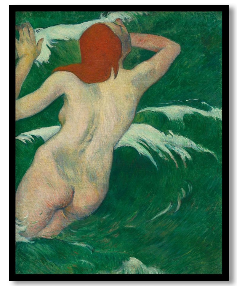 In the waves by Paul Gauguin (1889)