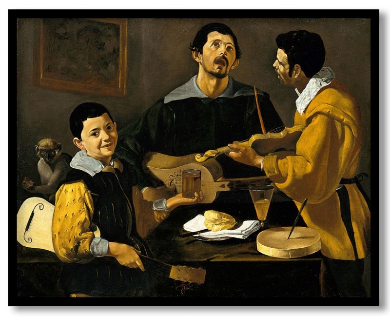 The three musicians by Diego Velazquez (1617-18)