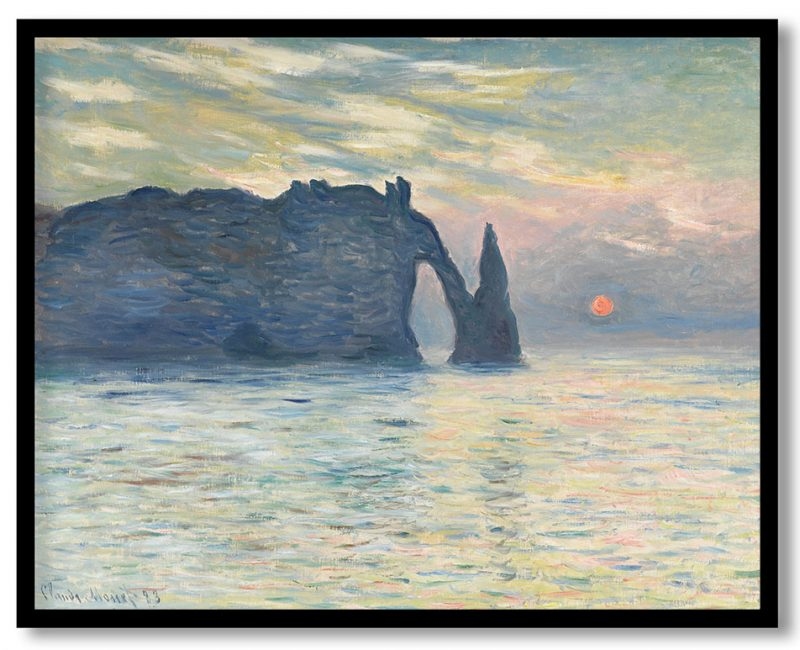 The cliff etretat sunset by Claude Monet (1883)