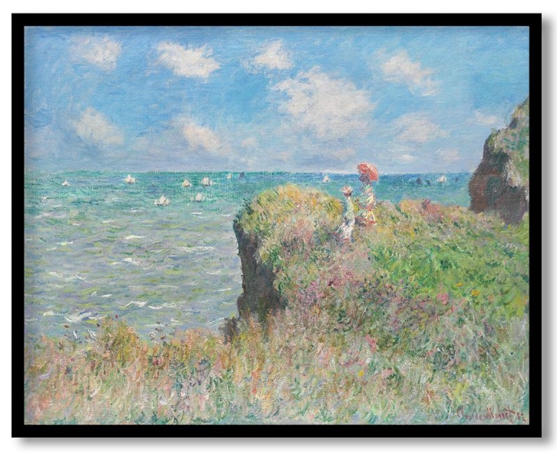 The cliff walk pourville by Claude Monet (1882)