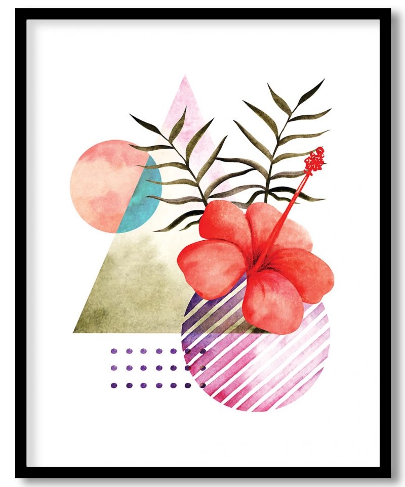 Abstract geometrical botanical figures