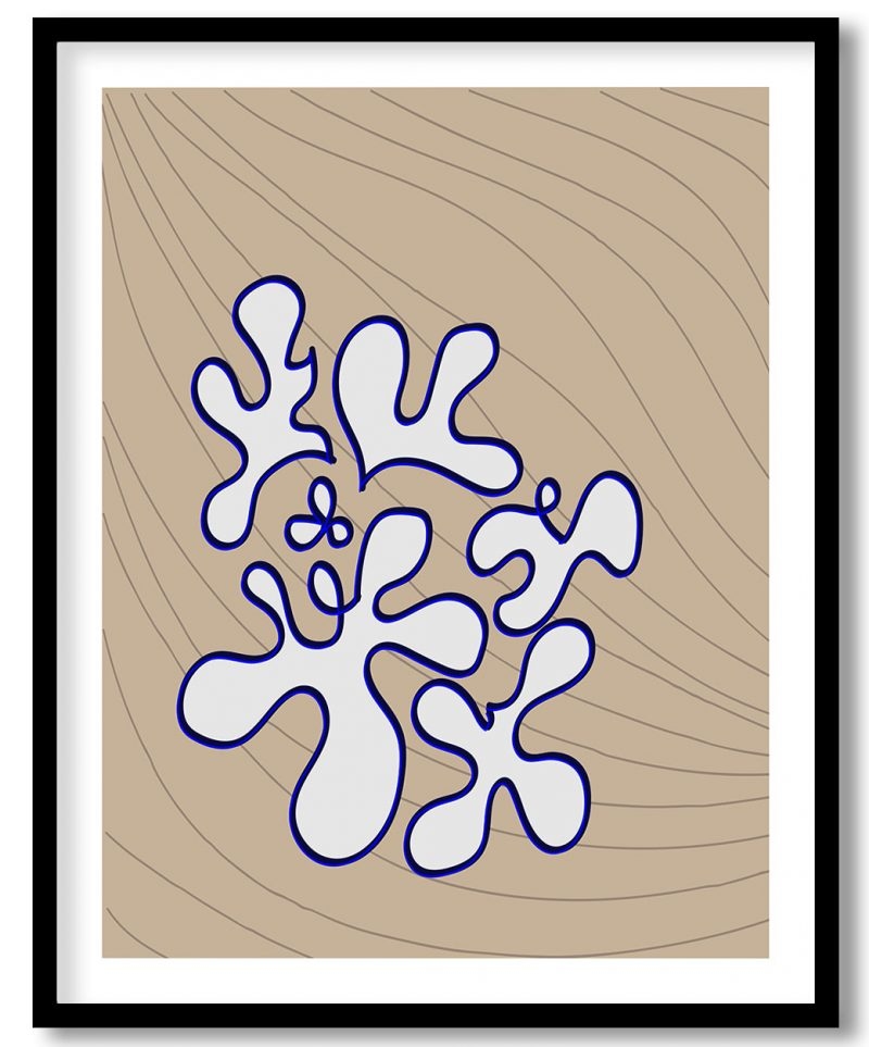 Abstract minimalistic white mosaic shape #46