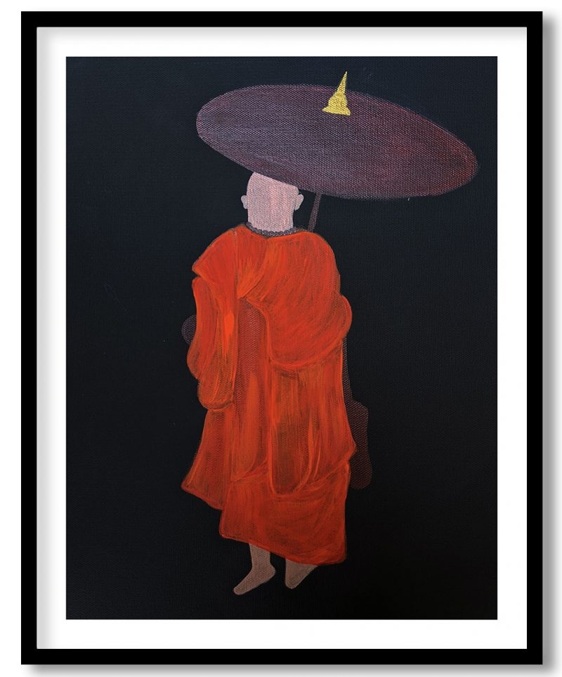 Buddhist monk painting