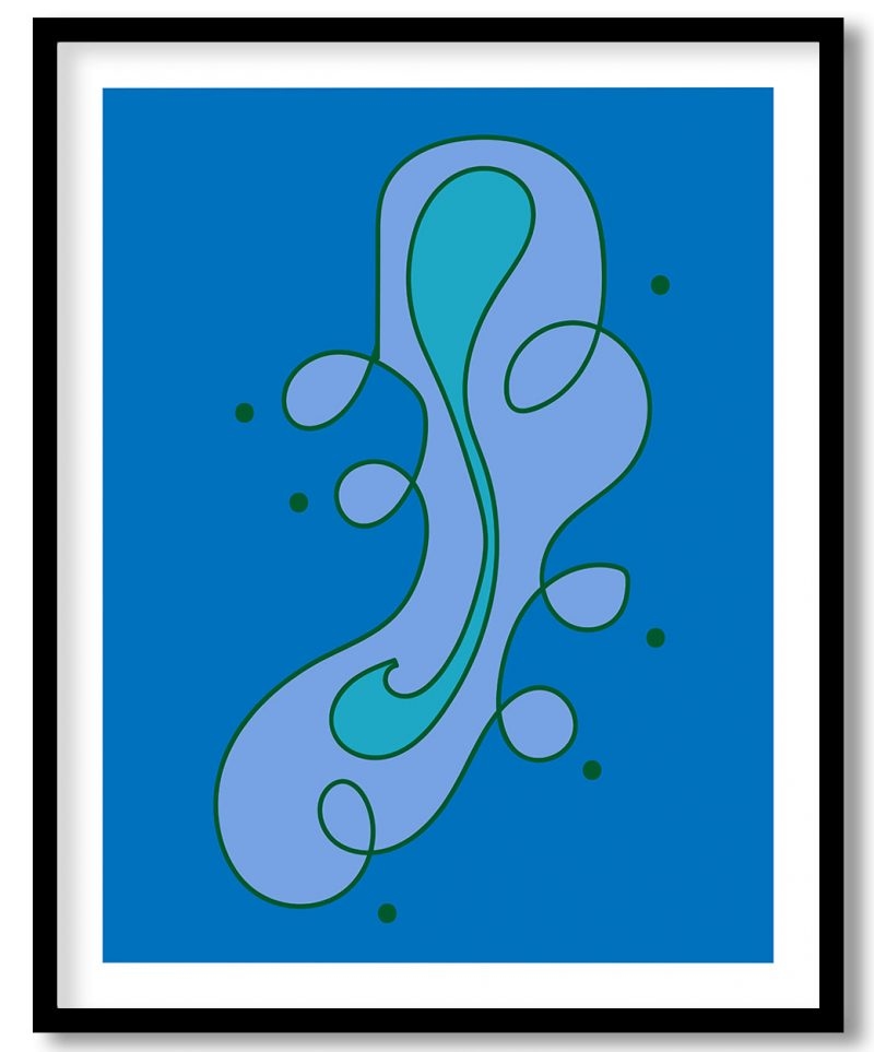 Abstract minimalistic prismatic geometrical shape #60