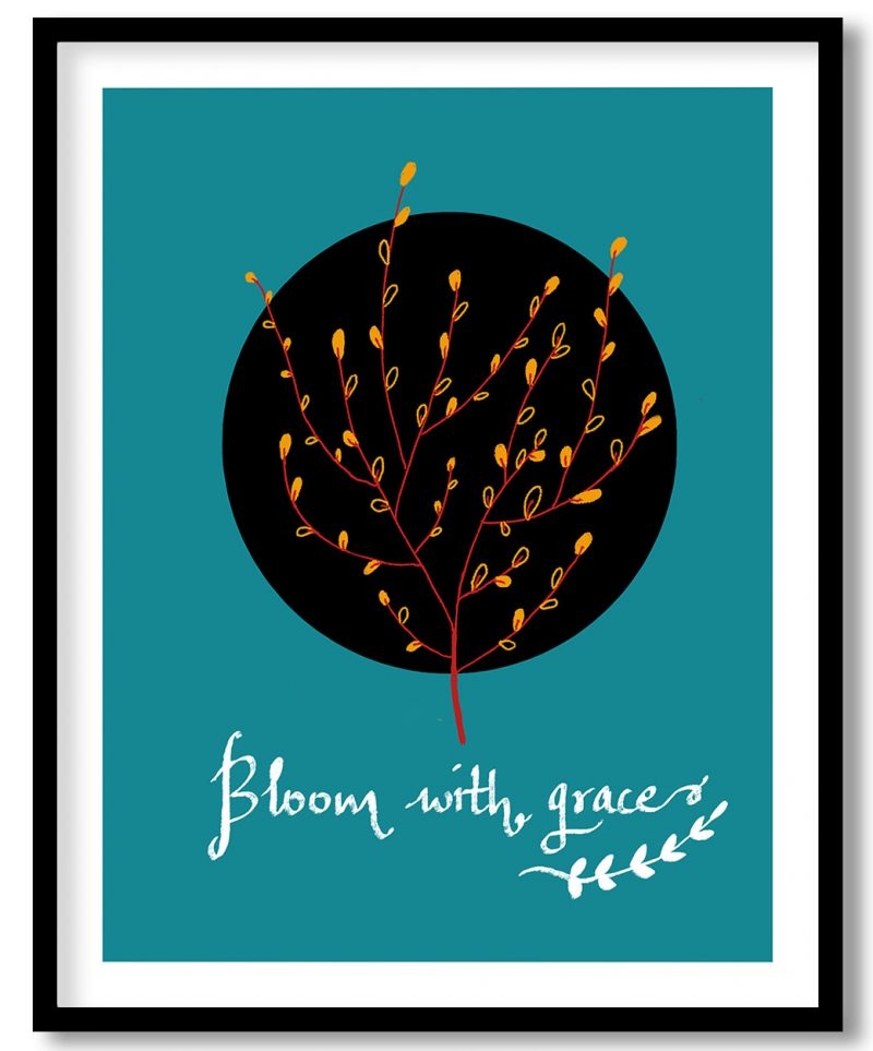 Bloom with grace - quotes, home, decor