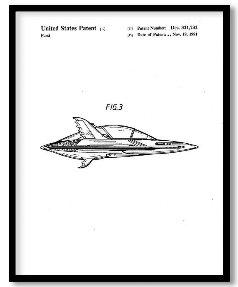 Batman aerial toy side elevational view 1991