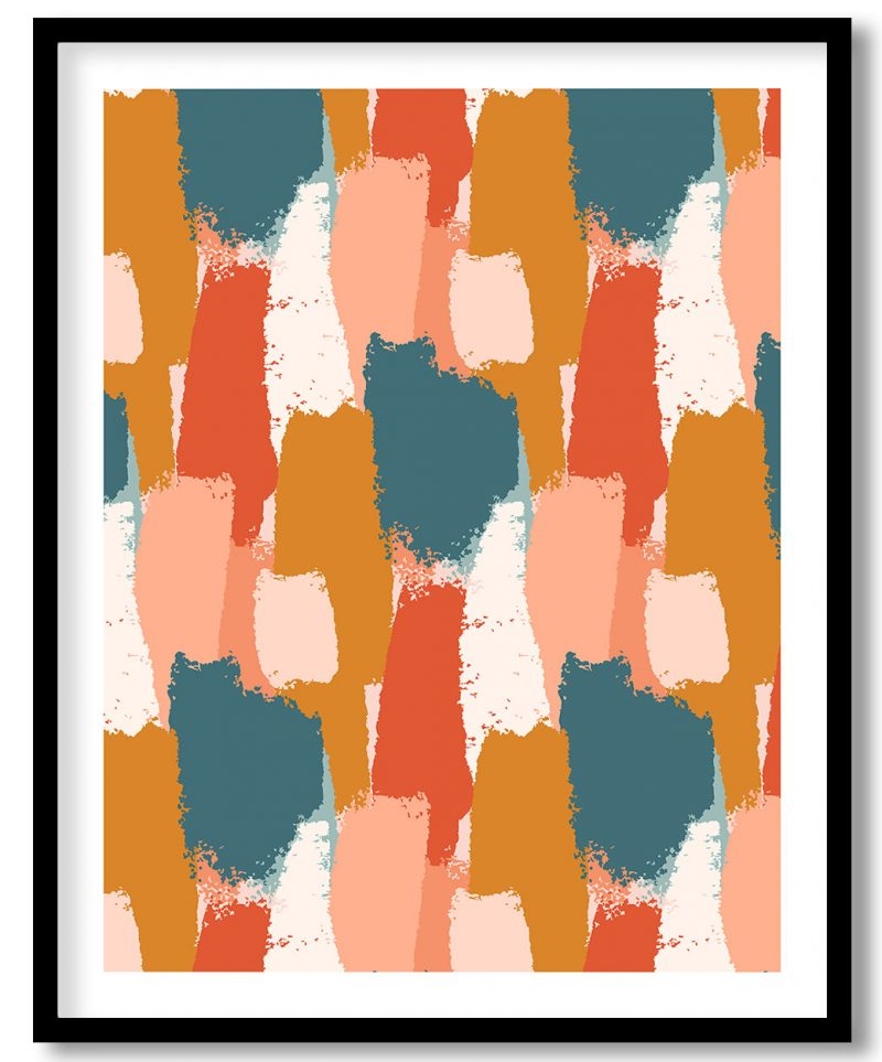 Abstract brushstrokes chunk painting