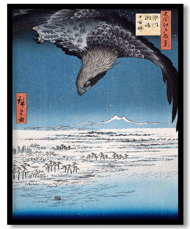 Fukagawa susaki and jå«mantsubo by Hiroshige (1857)