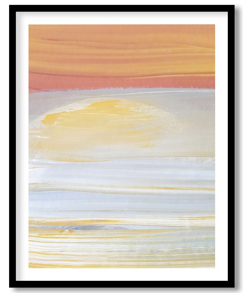 Uniform brushstrokes contemporary desert landscape painting